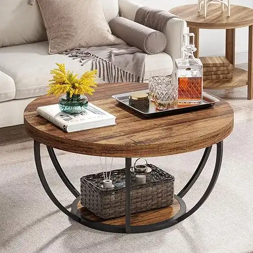 Round Coffee Table, Wooden