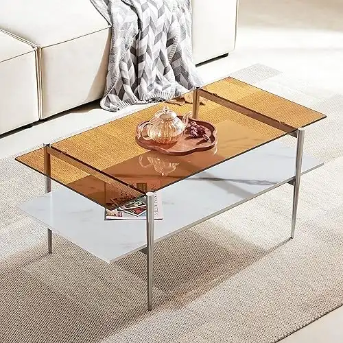 Double Layer Glass Coffee Table